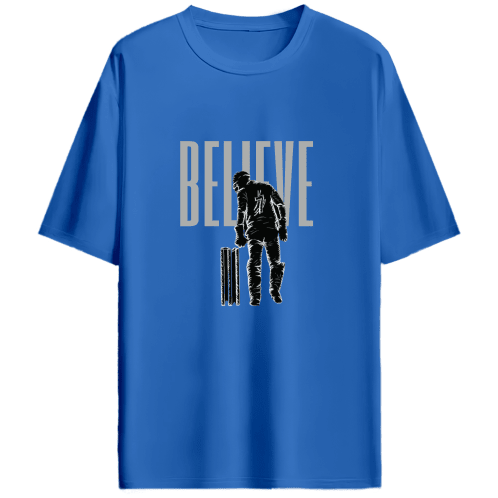 Believe - Dhoni oversized tshirt - FrameTheGame