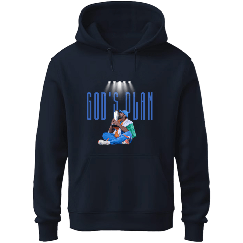 Gods plan x 45 - (Front & Back) Unisex Hoodie - FrameTheGame