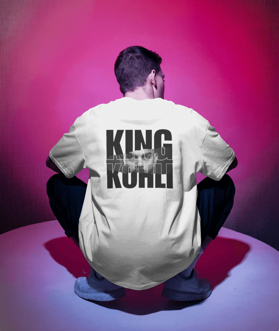 King Kohli (Back) - Unisex Oversized Tshirt - FrameTheGame