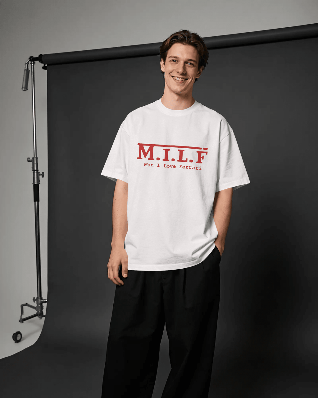MILF x Leclerc - Unisex Oversized Tshirt - FrameTheGame