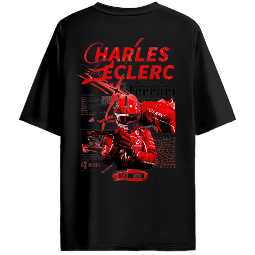 MILF x Leclerc - Unisex Oversized Tshirt - FrameTheGame