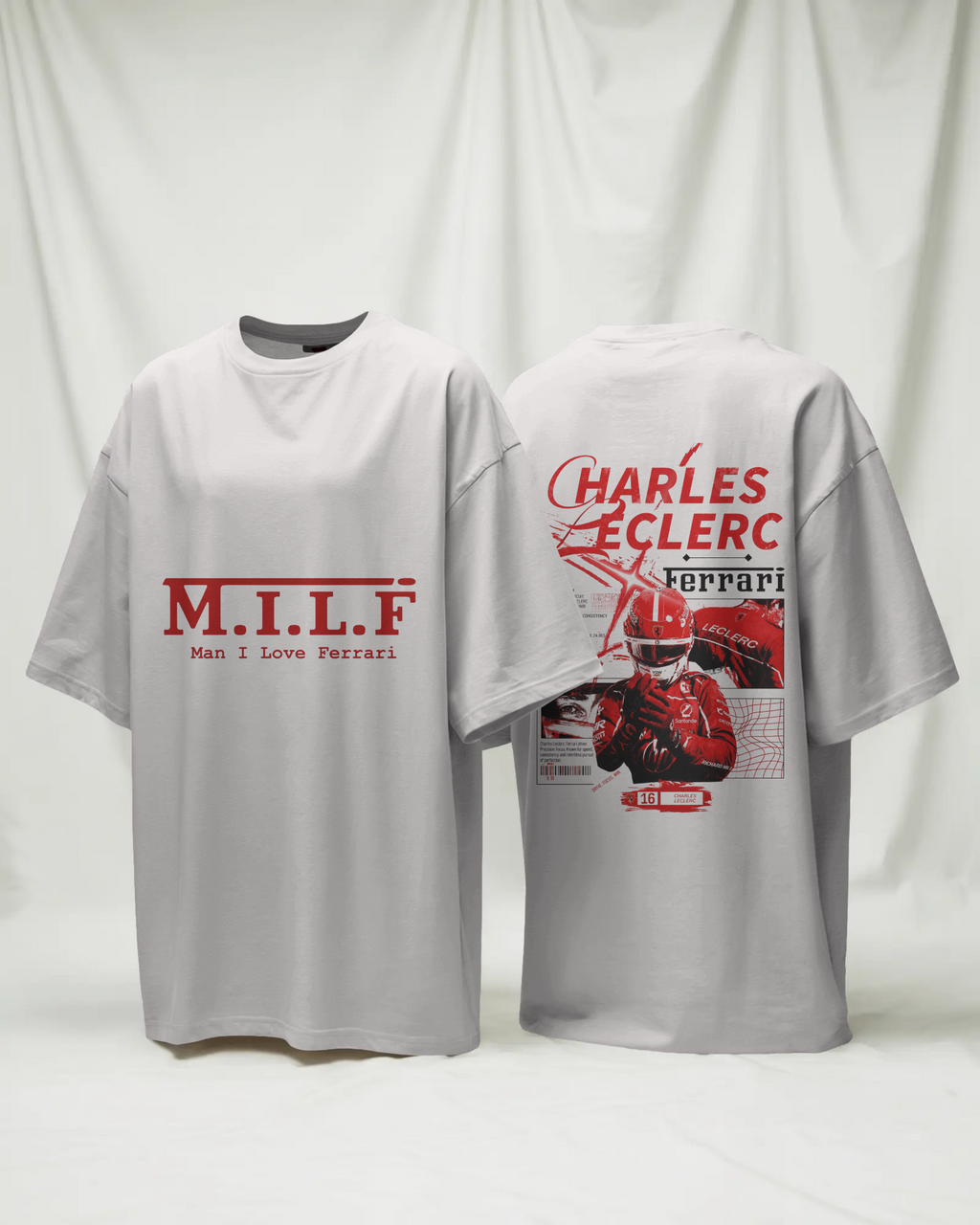 MILF x Leclerc - Unisex Oversized Tshirt