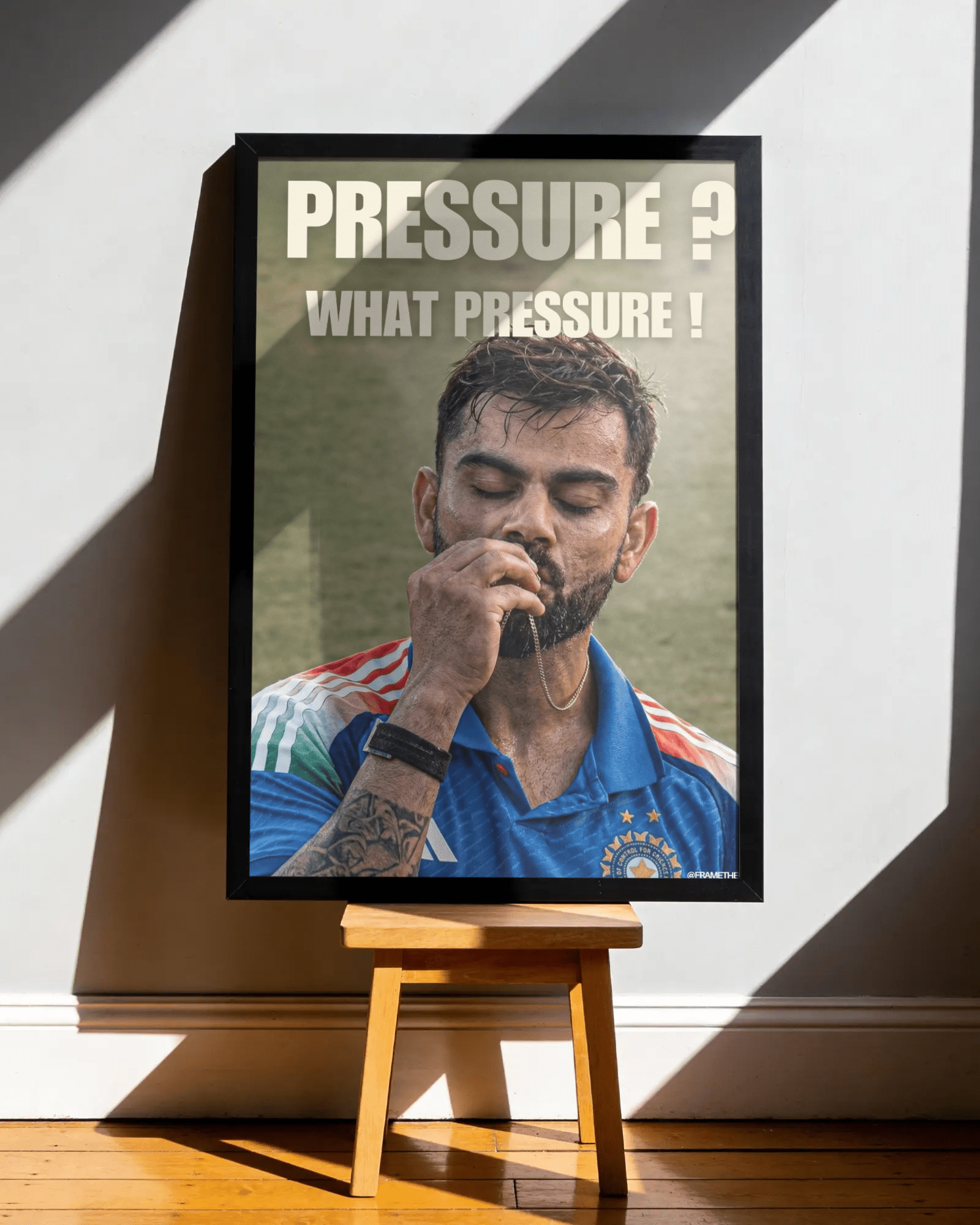 Pressure - Virat Framed Poster - FrameTheGame